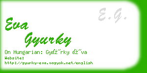 eva gyurky business card